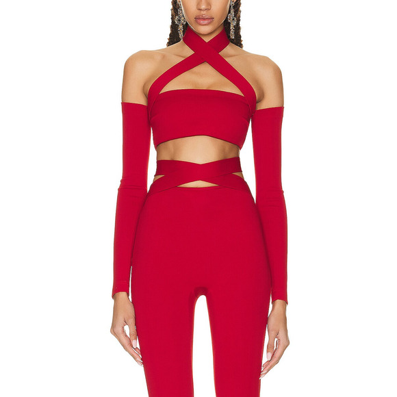 Dolce & Gabbana 'Criss' Red Cross Top Size 36 - Picture 1 of 5